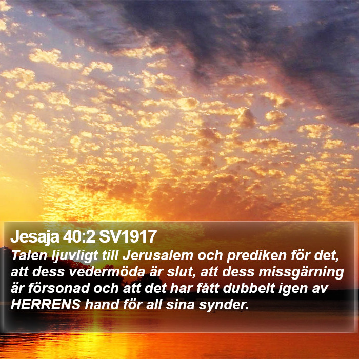 Jesaja 40:2 SV1917 Bible Study