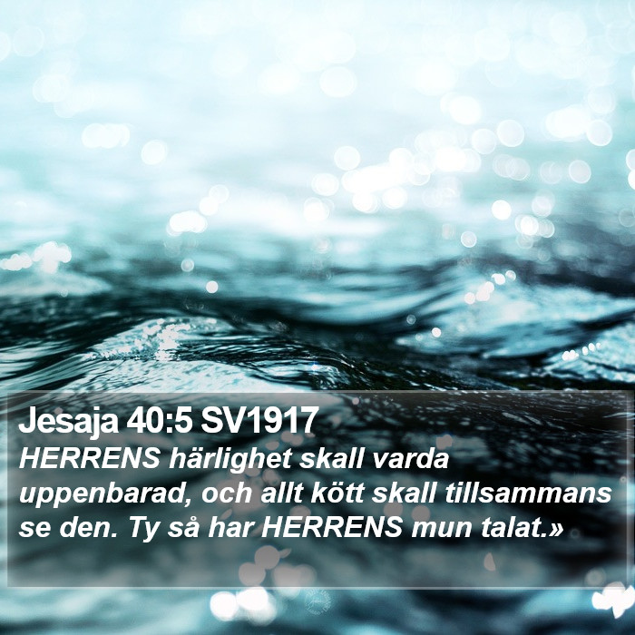 Jesaja 40:5 SV1917 Bible Study