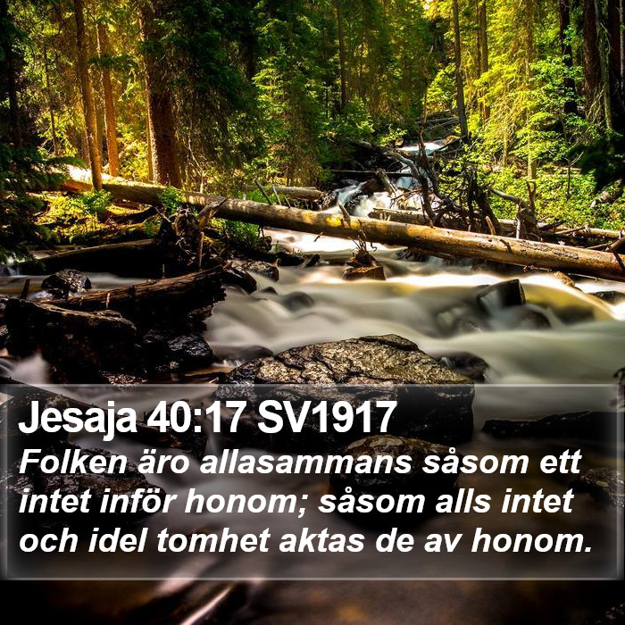 Jesaja 40:17 SV1917 Bible Study