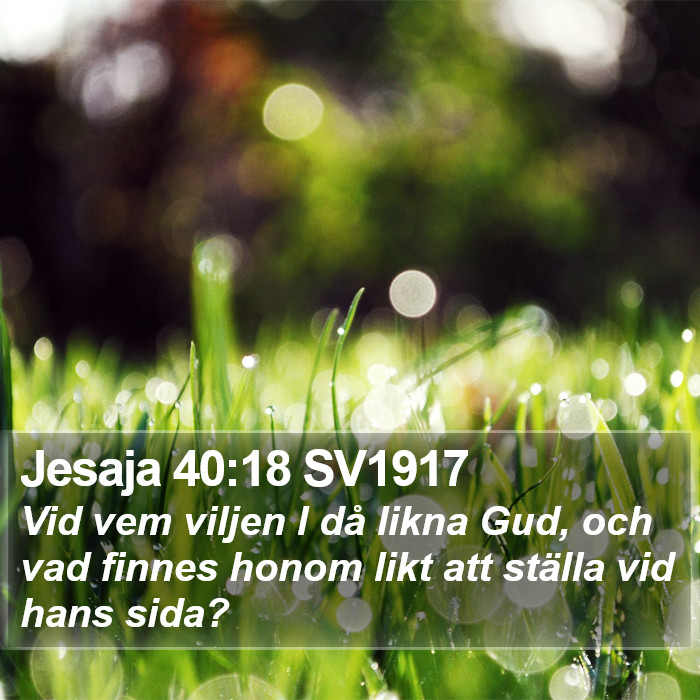 Jesaja 40:18 SV1917 Bible Study