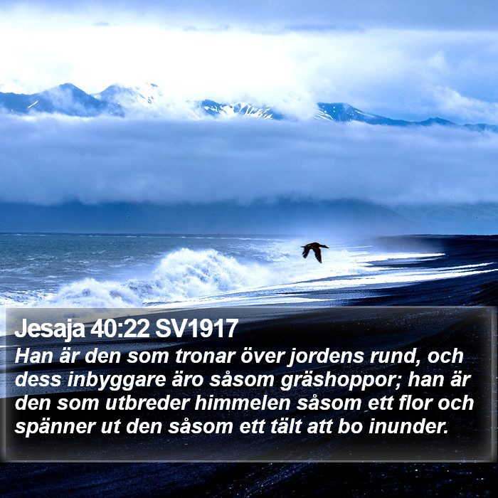 Jesaja 40:22 SV1917 Bible Study