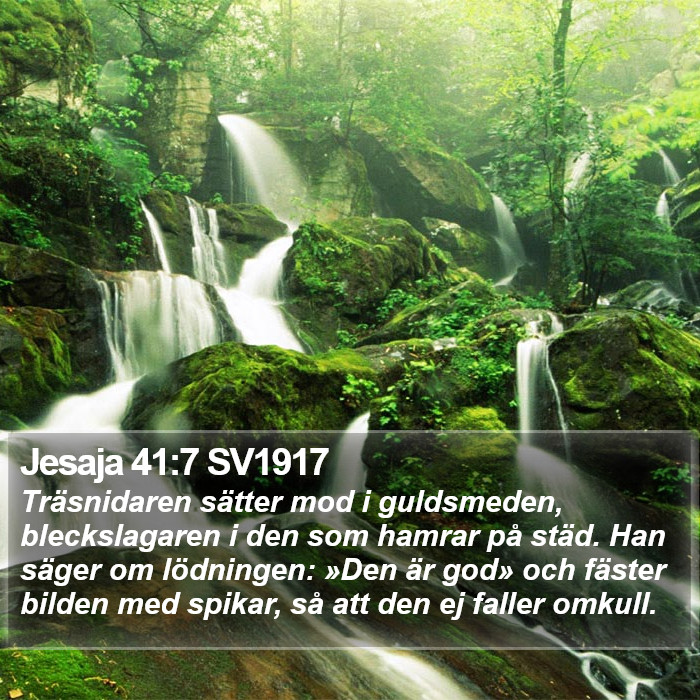 Jesaja 41:7 SV1917 Bible Study