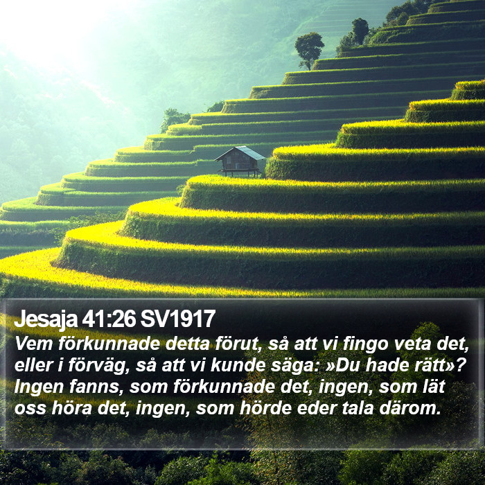 Jesaja 41:26 SV1917 Bible Study