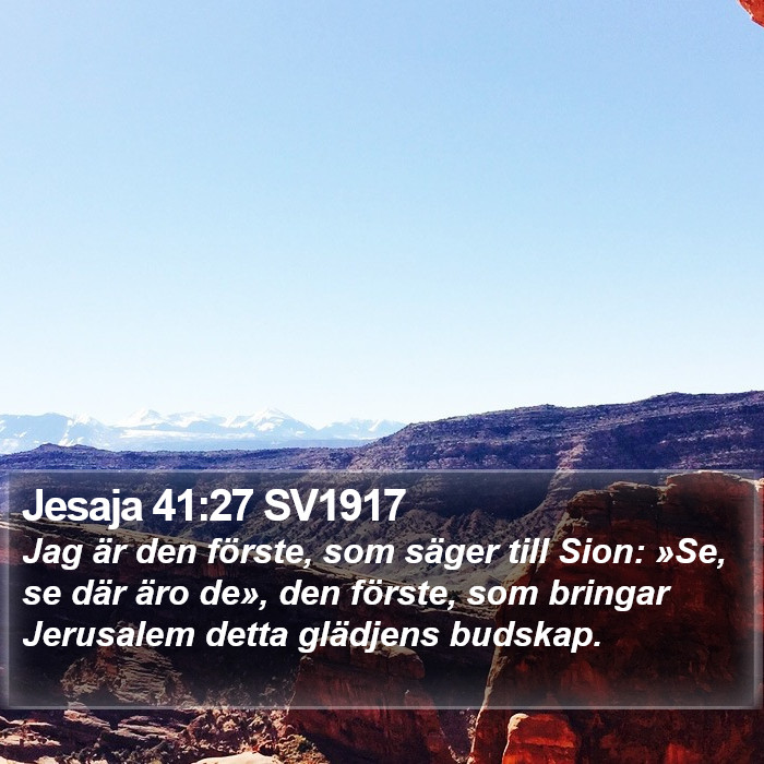 Jesaja 41:27 SV1917 Bible Study