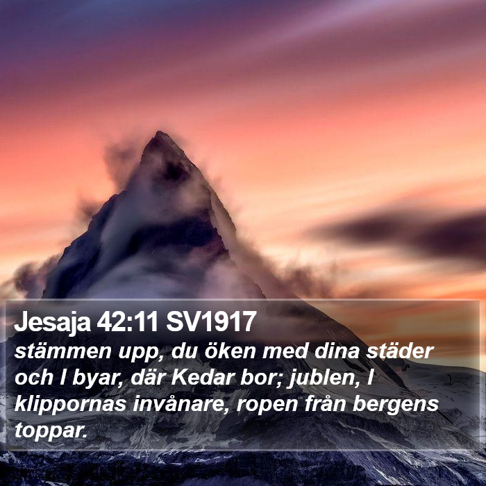 Jesaja 42:11 SV1917 Bible Study