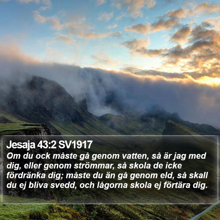 Jesaja 43:2 SV1917 Bible Study