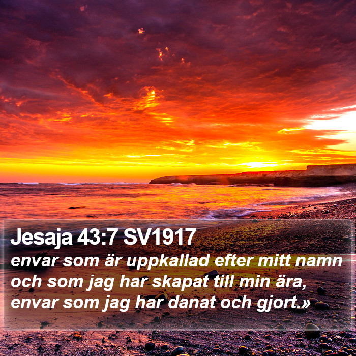 Jesaja 43:7 SV1917 Bible Study