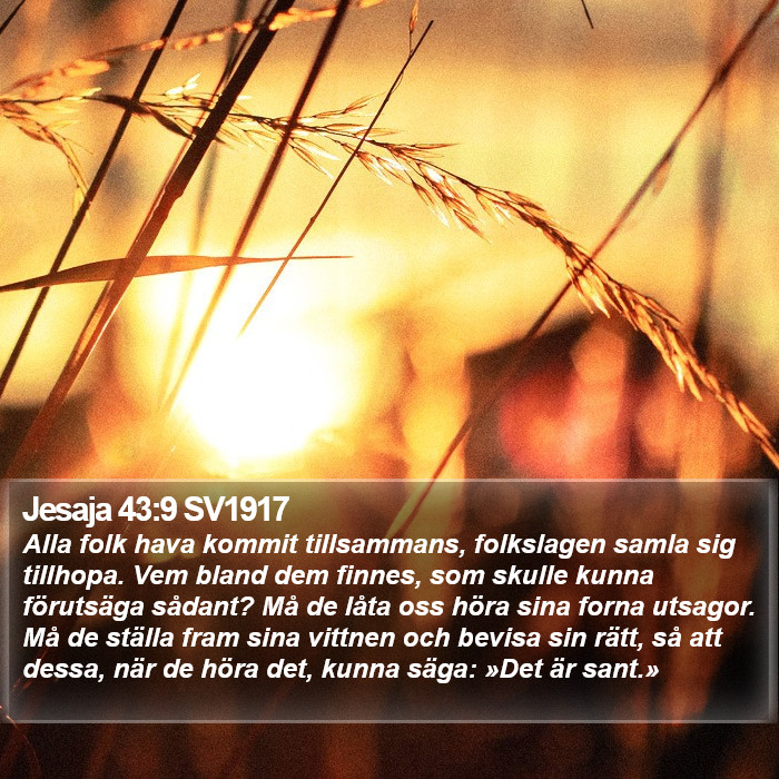 Jesaja 43:9 SV1917 Bible Study