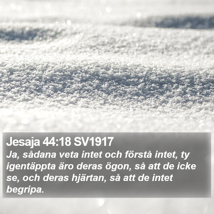 Jesaja 44:18 SV1917 Bible Study