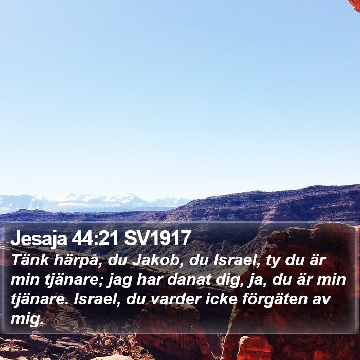 Jesaja 44:21 SV1917 Bible Study