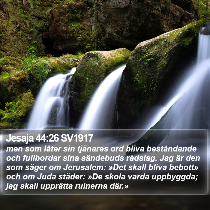 Jesaja 44:26 SV1917 Bible Study