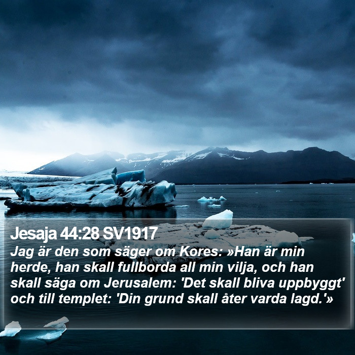 Jesaja 44:28 SV1917 Bible Study