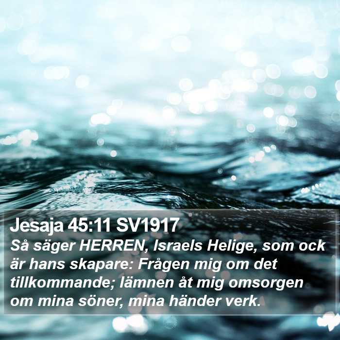 Jesaja 45:11 SV1917 Bible Study