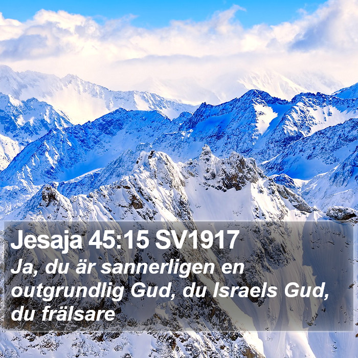 Jesaja 45:15 SV1917 Bible Study