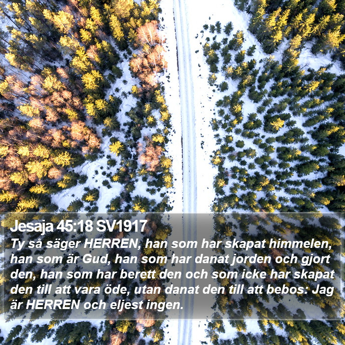 Jesaja 45:18 SV1917 Bible Study