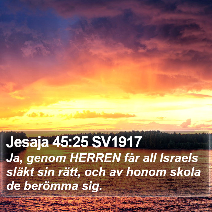 Jesaja 45:25 SV1917 Bible Study