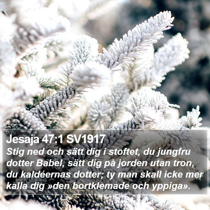 Jesaja 47:1 SV1917 Bible Study