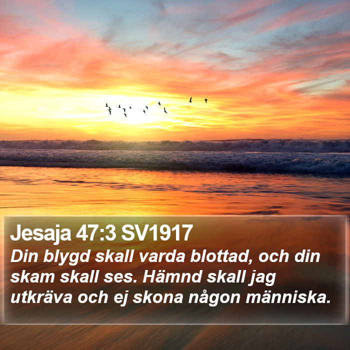 Jesaja 47:3 SV1917 Bible Study