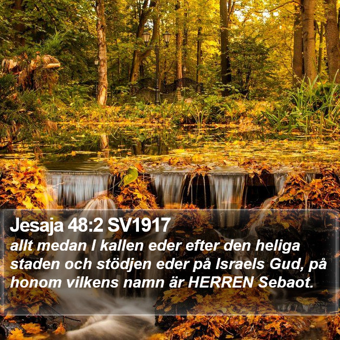 Jesaja 48:2 SV1917 Bible Study