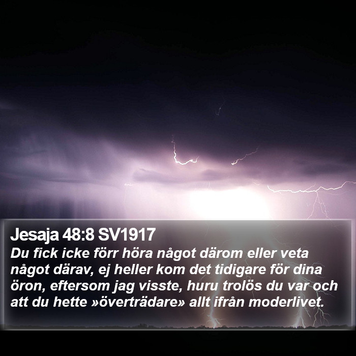 Jesaja 48:8 SV1917 Bible Study