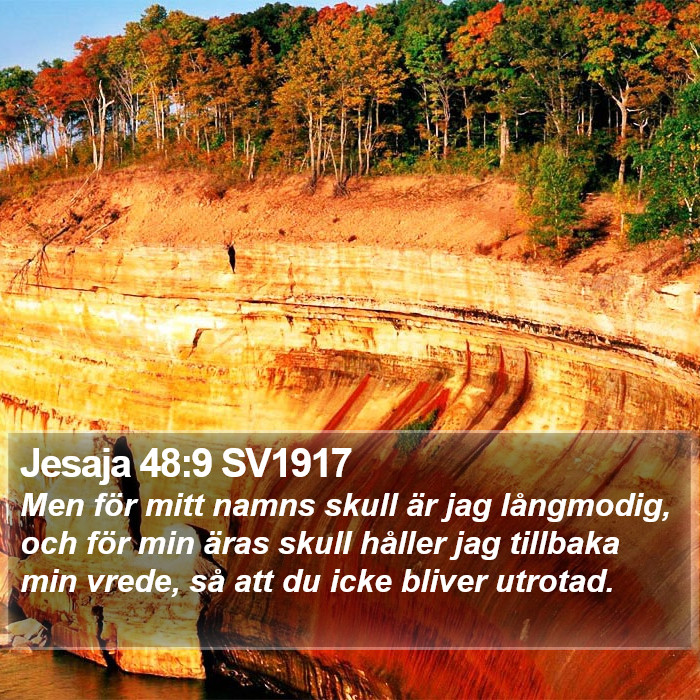 Jesaja 48:9 SV1917 Bible Study