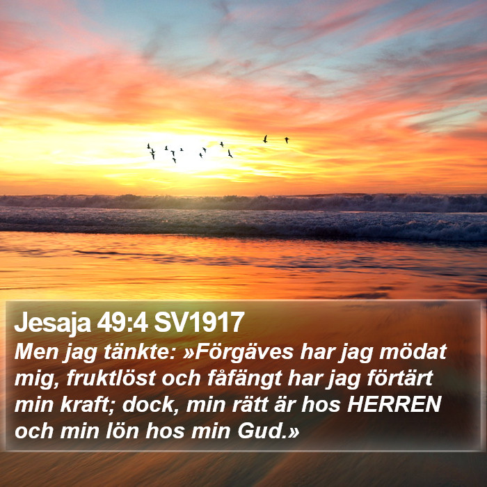 Jesaja 49:4 SV1917 Bible Study