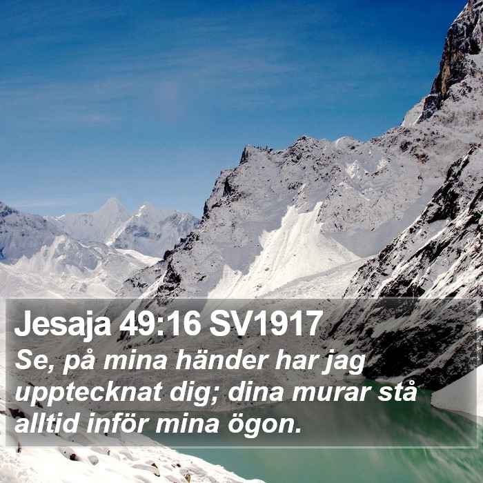 Jesaja 49:16 SV1917 Bible Study