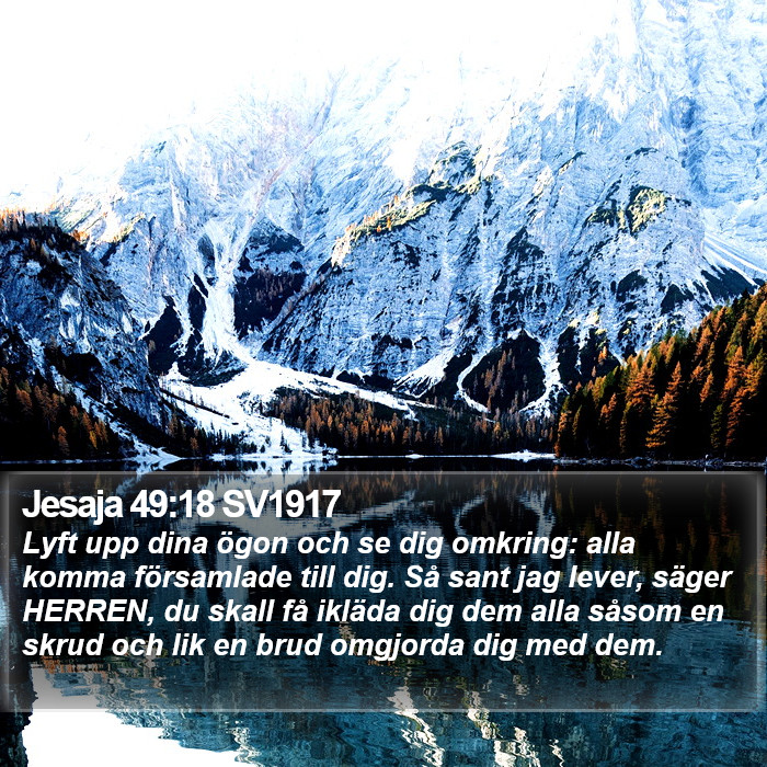 Jesaja 49:18 SV1917 Bible Study