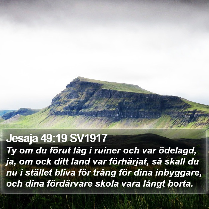 Jesaja 49:19 SV1917 Bible Study