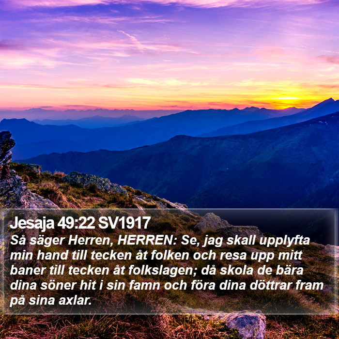 Jesaja 49:22 SV1917 Bible Study