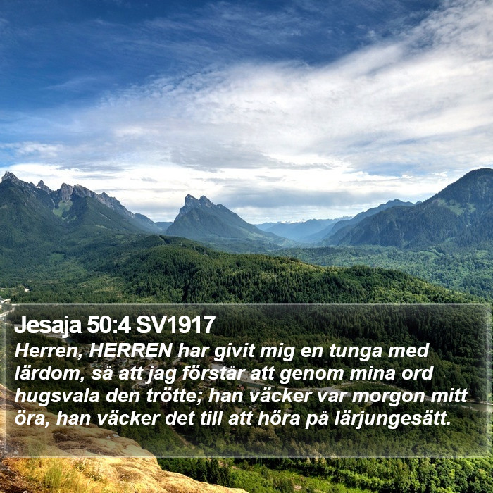 Jesaja 50:4 SV1917 Bible Study