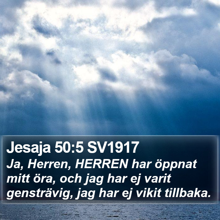 Jesaja 50:5 SV1917 Bible Study