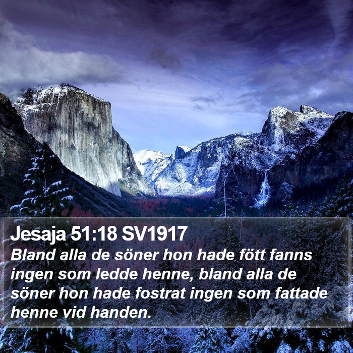 Jesaja 51:18 SV1917 Bible Study