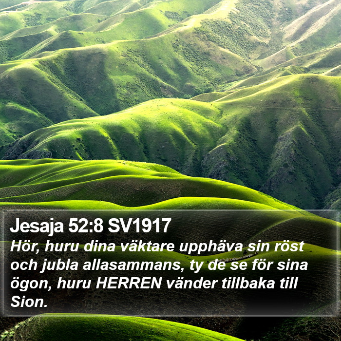 Jesaja 52:8 SV1917 Bible Study