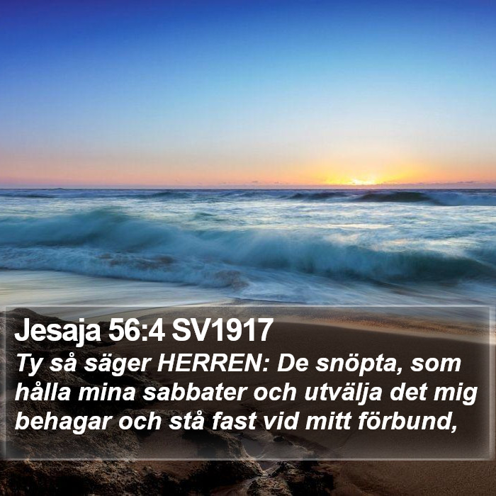 Jesaja 56:4 SV1917 Bible Study