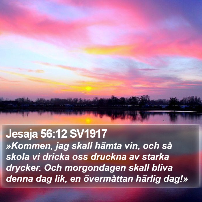 Jesaja 56:12 SV1917 Bible Study