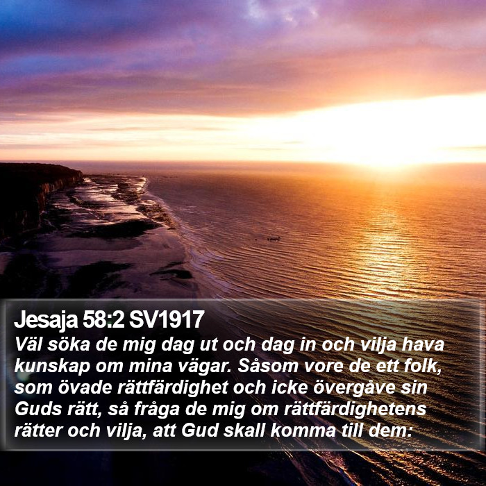 Jesaja 58:2 SV1917 Bible Study