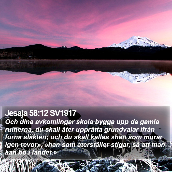 Jesaja 58:12 SV1917 Bible Study