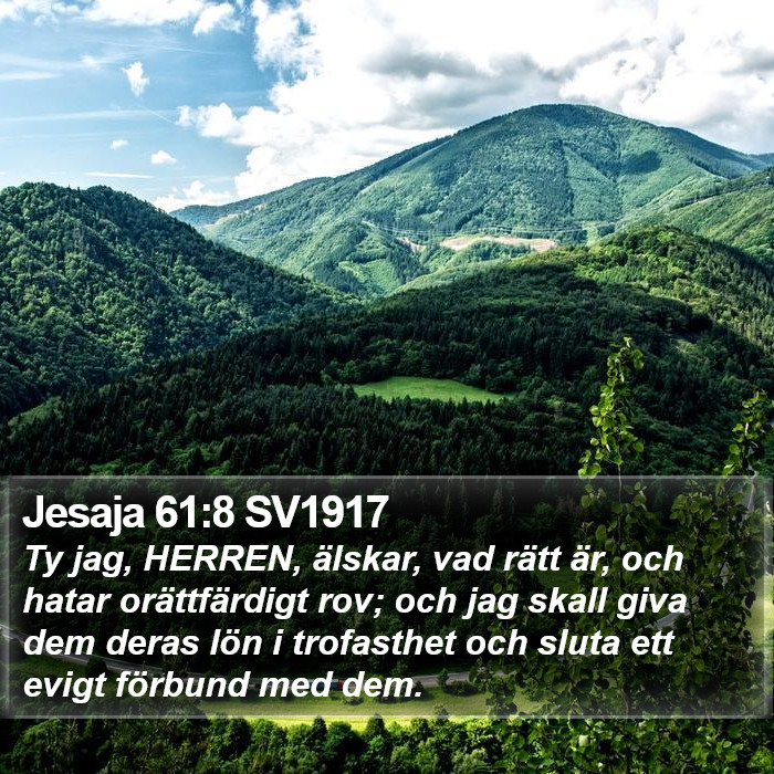 Jesaja 61:8 SV1917 Bible Study