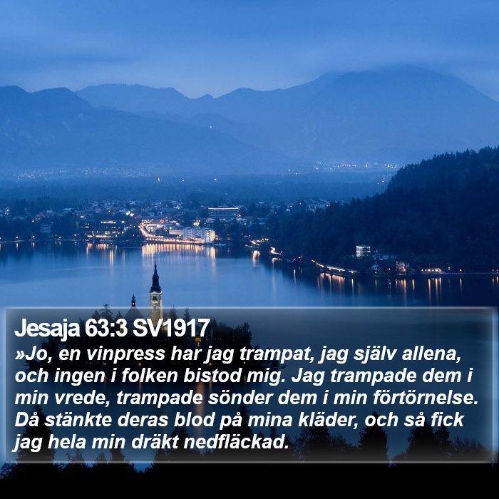 Jesaja 63:3 SV1917 Bible Study