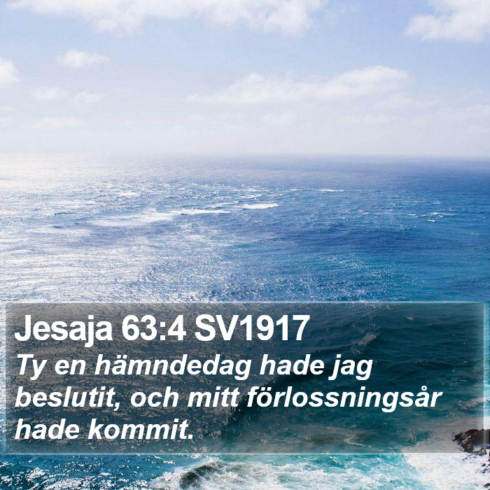 Jesaja 63:4 SV1917 Bible Study