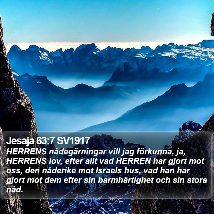 Jesaja 63:7 SV1917 Bible Study