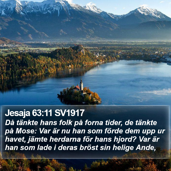 Jesaja 63:11 SV1917 Bible Study