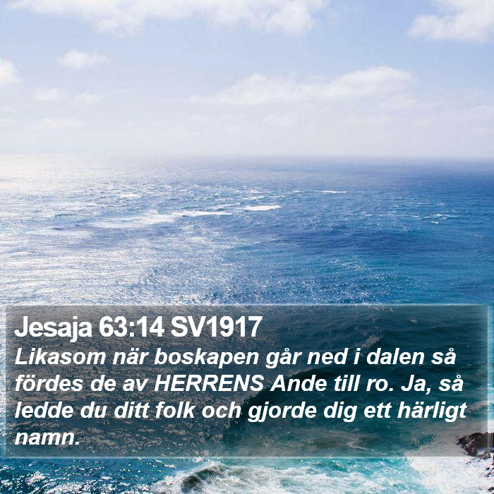 Jesaja 63:14 SV1917 Bible Study