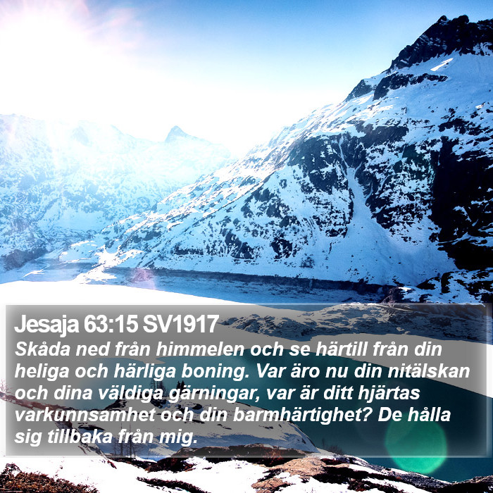 Jesaja 63:15 SV1917 Bible Study