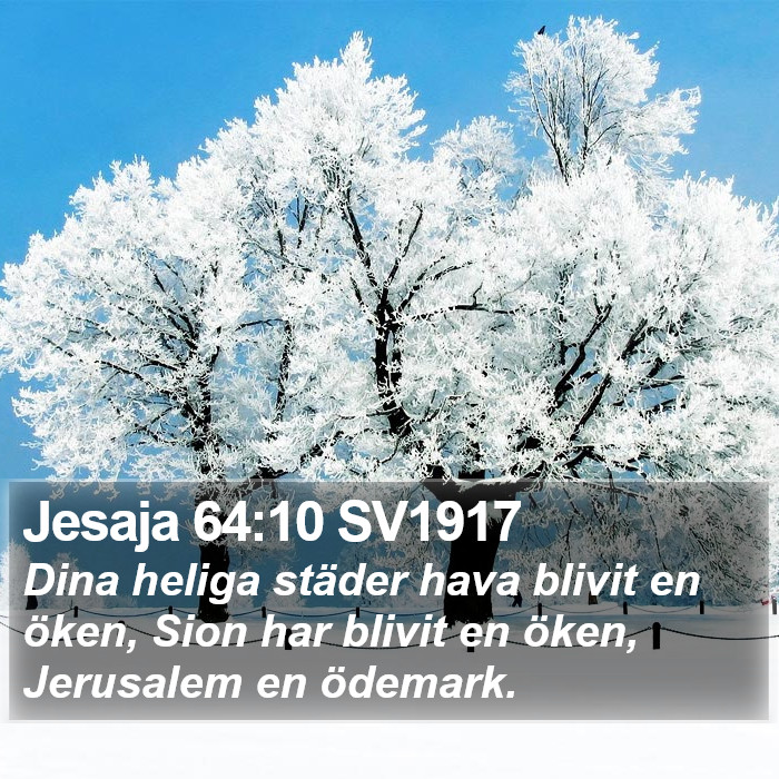 Jesaja 64:10 SV1917 Bible Study