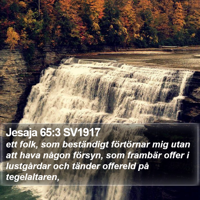 Jesaja 65:3 SV1917 Bible Study
