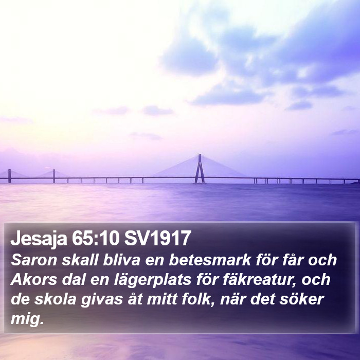 Jesaja 65:10 SV1917 Bible Study