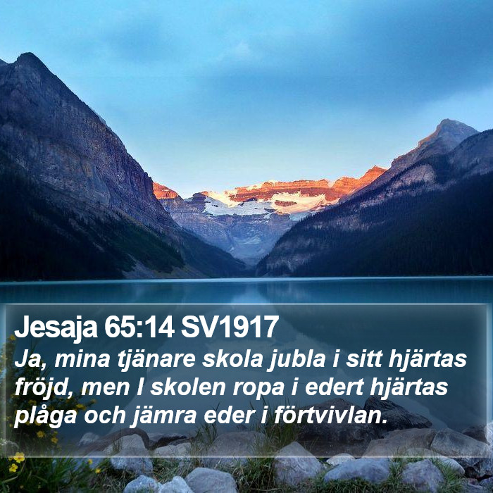Jesaja 65:14 SV1917 Bible Study