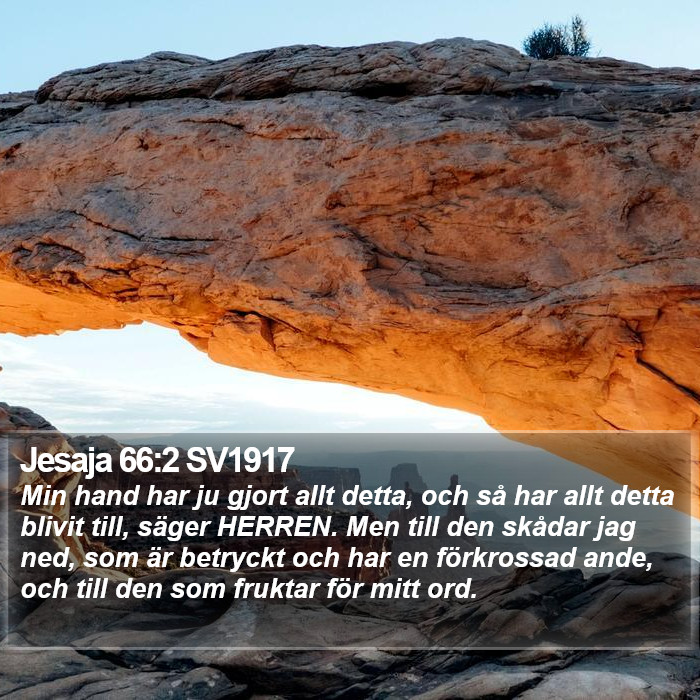 Jesaja 66:2 SV1917 Bible Study